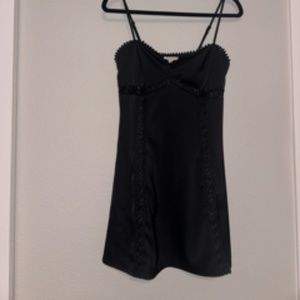 LA Hearts Black Satin Dress (S)